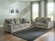 Cascilla Pewter Sofa and Loveseat set main view