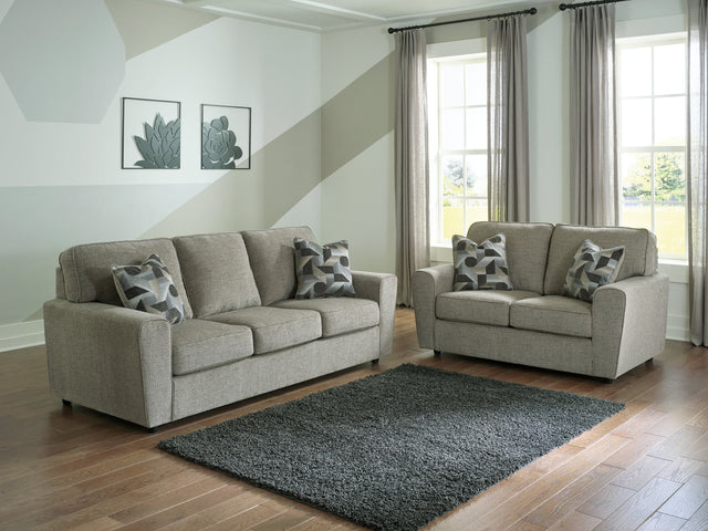 Cascilla Pewter Sofa and Loveseat set main view