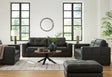 Main view of Luigi Thunder sofa, loveseat, chair, and ottoman set
