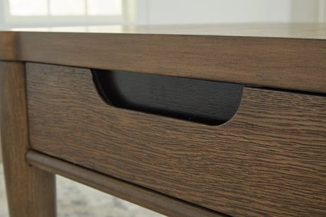 Roanhowe brown coffee table front view