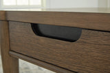 Roanhowe brown coffee table front angle