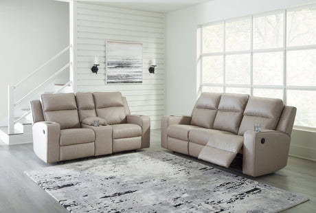 Lavenhorne Pebble sofa and loveseat set front view