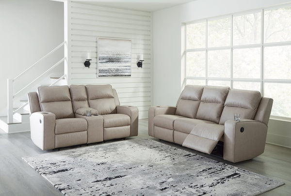 Lavenhorne Pebble sofa and loveseat set front view