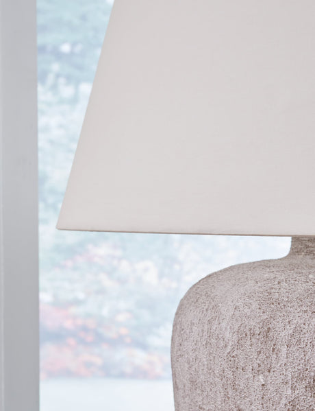Danry Distressed Cream 2-Piece Table Lamp Set front view