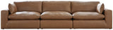 Emilia Caramel Sofa and Loveseat main frontal view