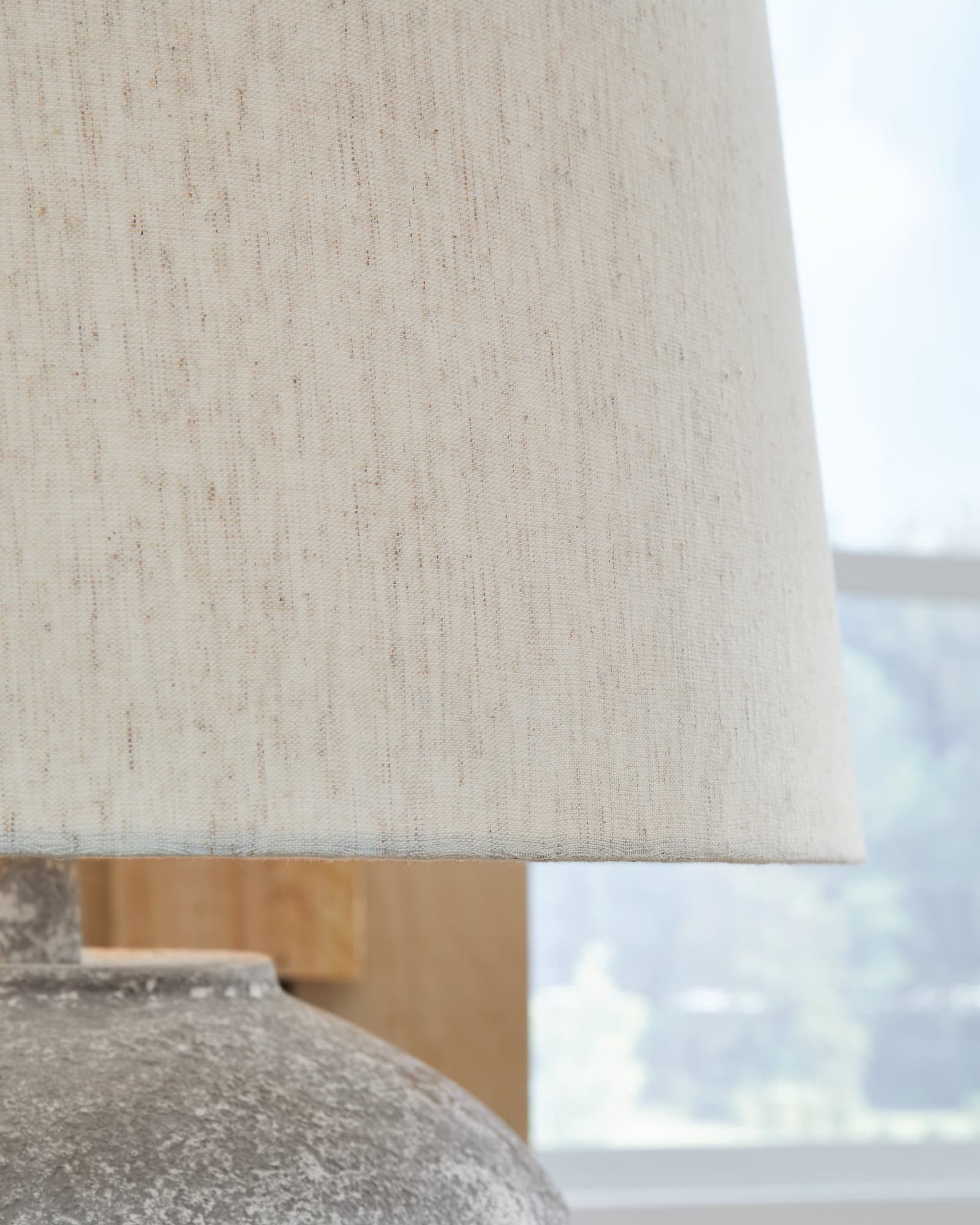 Dreward distressed gray 2-piece table lamp set, angled view