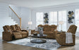 Wolfridge Brindle Reclining Sofa front angle