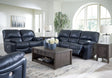 Leesworth Ocean reclining sofa front view