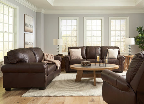 Colleton dark brown sofa front view