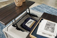 Darborn Gray/Brown Coffee Table with 1 End Table front view