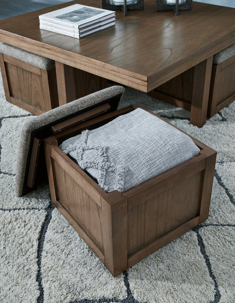 Boardernest brown coffee table front view