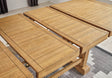 Havonplane brown counter height dining table with 8 barstools - front view