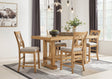 Havonplane brown counter height dining table and four barstools set