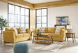 Keerwick Sunflower Sofa and Loveseat set front angle view