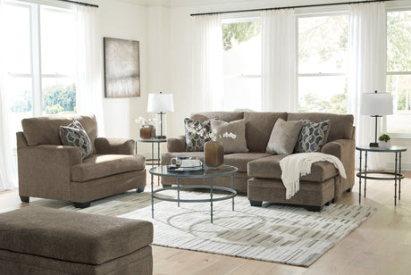 Stonemeade Nutmeg Sofa Chaise front angle view
