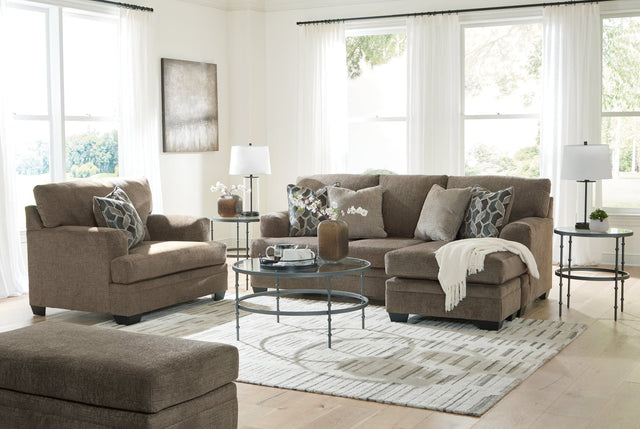 Stonemeade Nutmeg Sofa Chaise front angle view