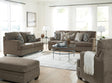 front view of Stonemeade Nutmeg sofa, loveseat, chair and ottoman