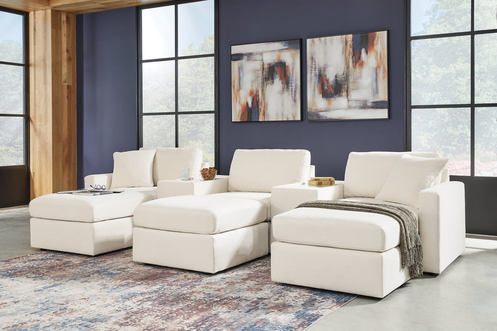 Modmax Oyster 5-Piece Sectional Sofa with Ottoman main view