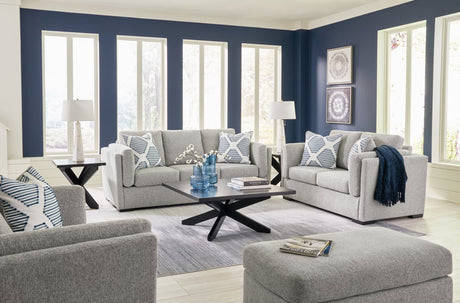 Evansley pewter sofa main view