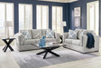 Main view of Evansley Pewter Sofa and Loveseat set