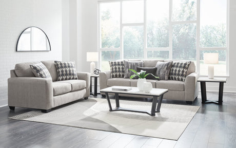 Avenal Flannel Park Sofa and Loveseat set main view