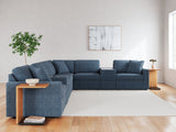 main view of Modmax Ink 8-Piece Sectional sofa with Ottoman