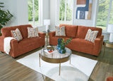 Aviemore Spice Sofa and Loveseat main view showing front seating
