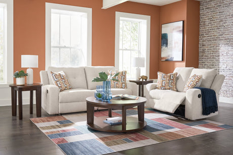 Danum Stone Reclining Sofa front angle view