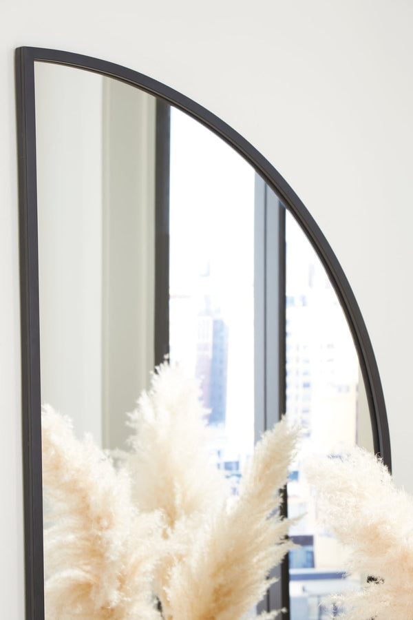 Denlow Black 2-Piece Wall Mirrors, front view