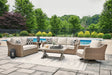 Beachcroft Beige Outdoor Sofa frontal view