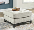 Maxon Place Stone Oversized Accent Ottoman front angle