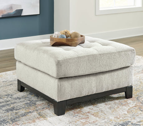 Maxon Place Stone Oversized Accent Ottoman front angle