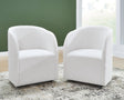 Rowanbeck Ivory Upholstered Dining Chair front view