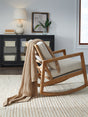 Anawood gold chenille throw draped over sofa