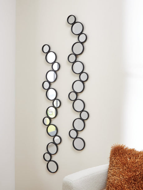 Vinler Black Accent Mirror showing full front view