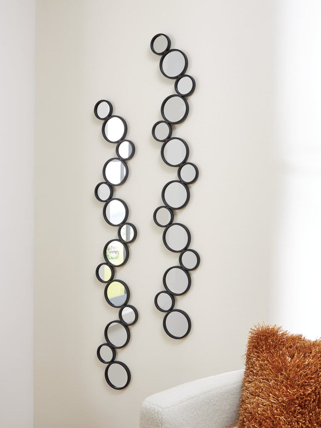 Vinler Black Accent Mirror showing full front view
