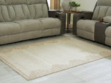 Emorymore Brown and Beige Medium Wool Rug flat view
