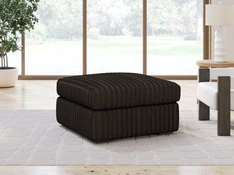 Midnight-Madness Chocolate Velvet Oversized Accent Ottoman front angle