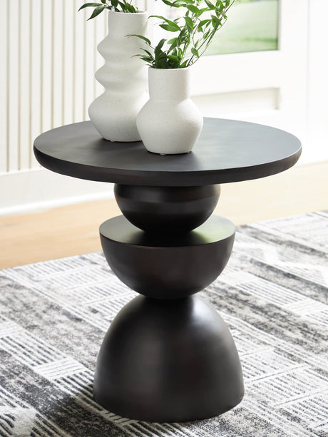 Kurtson Bronze Finish Accent Table front view