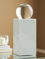 Sellner Clear and White Marble Sculpture front view