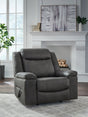 Status Check Shadow faux leather recliner, front view