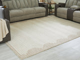 Emorymore Brown and Beige Wool Large Rug full view