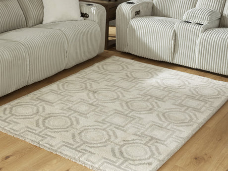Maconville Medium Rug showing geometric pattern and texture front view