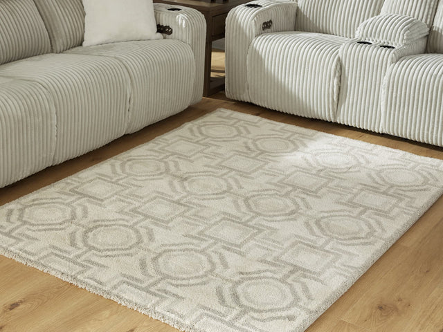 Maconville Medium Rug showing geometric pattern and texture front view