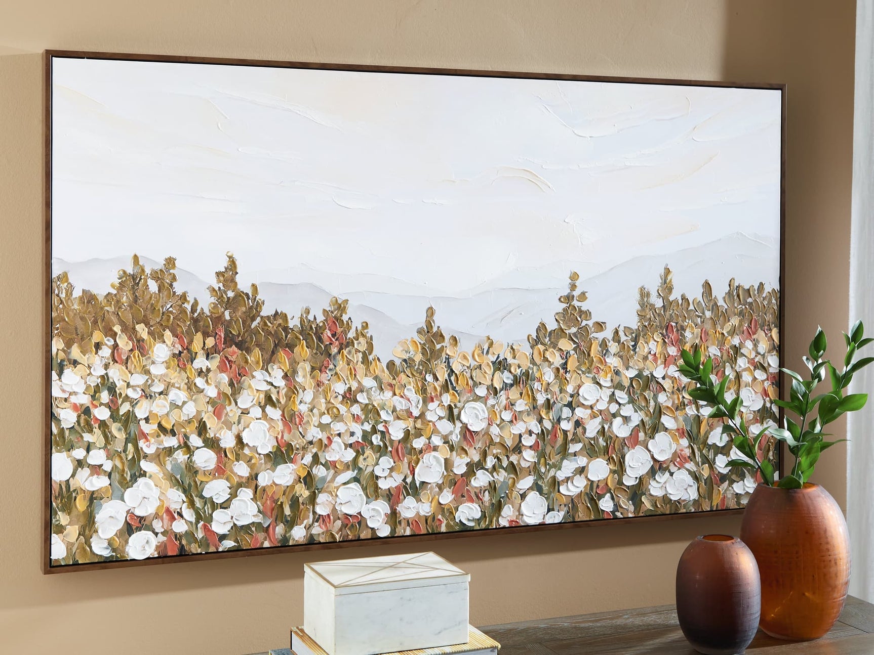 Engelworth Multi Floral Wall Art framed canvas front view