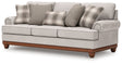 Clearbrooke sandstone chenille sofa main front view