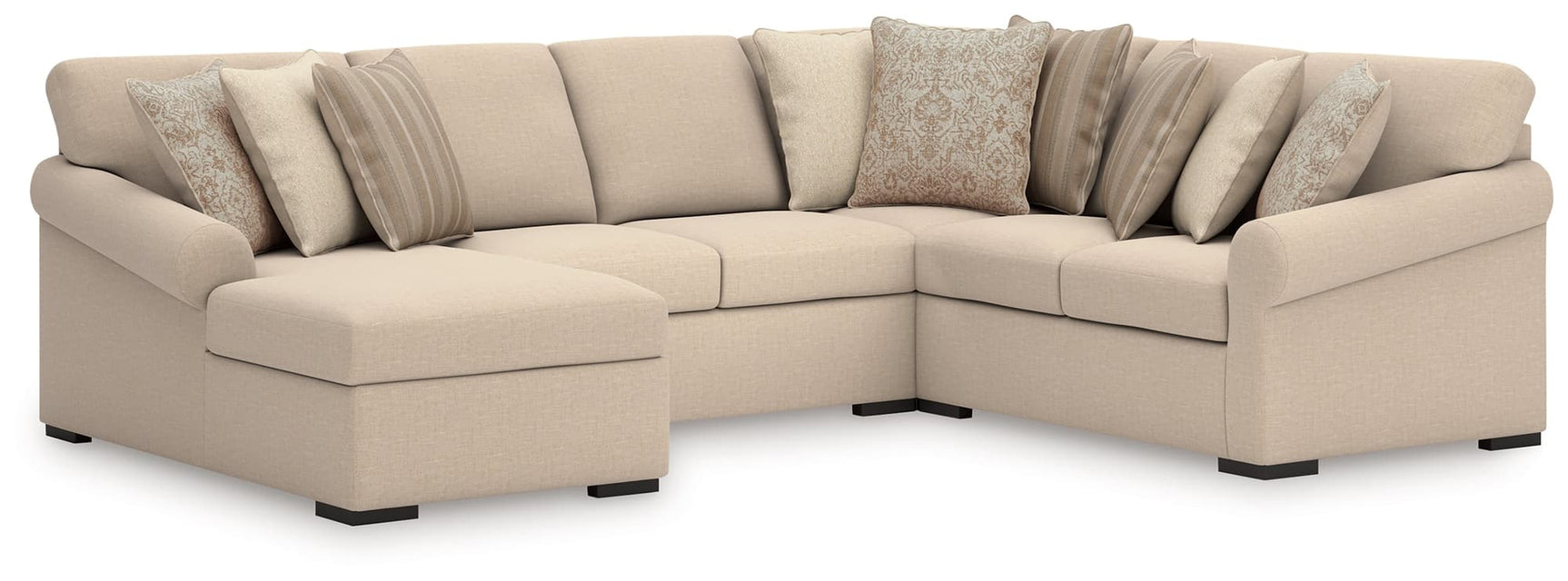 LadyMae sectional sofa in Twill Performance Fabric, front view