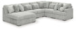Main view of Cuddle Plush Arctic Chenille Velvet 6-Piece Sectional with Chaise