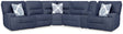 Acklen Place Navy 6-Piece Power Reclining Sectional front view