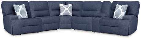Acklen Place Navy 6-Piece Power Reclining Sectional front view